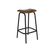 Stool leather brown image