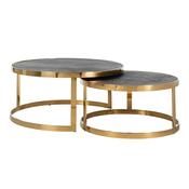 Salontafe Blackbone Gold Set of 2 Round Tables