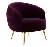 Wendell Purple Velvet Armchair