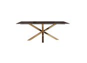 Dining Table Chester with Faux Brown Marble 200x100