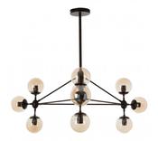 Gibira 10 Bulb Matte Black Pendant Lamp image