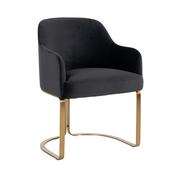 Hadley Antraciet Velvet / Brushed Gold Chair image