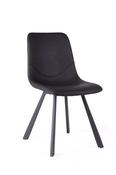 Dark Grey PU Leather Dining Chair