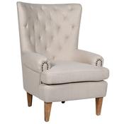 Wingback Linen Arm Chair