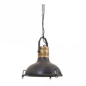 Hanging Lamp Black Metal with Wooden Top image