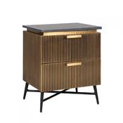 Iris Side Table- Black Marble Top image