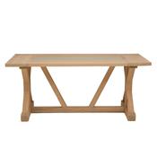 Leahy American Oak - Tempered Grey Glass Dining Table image
