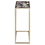 Vital Black &amp;amp; Gold Agate Side Table