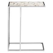 Vital White &amp;amp; Silver Agate Side Table