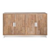 Recycled Elm &amp;amp; Chrome Sideboard - 4 Doors image