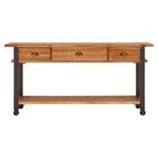 Fir Wood Console Table - 3 Drawers image