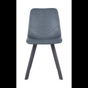 Navy PU Leather Dining Chair