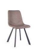 Beige PU Leather Dining Chair