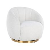 Swivel Easy Chair White Boucle image