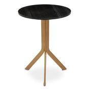 Vestal Side Table - Black Marble/Matt Gold - 40cm image