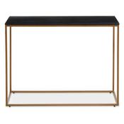 Vestal Console Table - Black Marble and Matt Gold (100cm) image