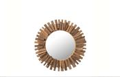 Round Wood Mirror image
