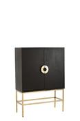 Mylestone 2 Door Black Bar Cabinet - Mango Wood