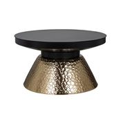 Gold Metal Hammered Finish Coffee Table – Freda Range image