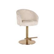 Zorro - White Chenille Adjustable Bar Stool (Seat Height 59cm -86cm) image