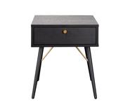 Bedside Table Black Oak/Copper Finish - Belladonna Range image