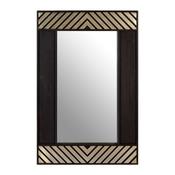 Mango Wood Wall Mirror - Black &amp;amp; Gold image