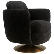 Swivel Easy Chair - Black Chenille image