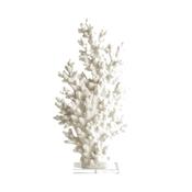 Faux White Coral on Stand  - Height 60cm