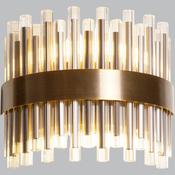 Ives Antique Brass &amp;amp; Glass Wall Lamp