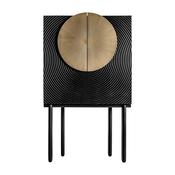 Dorma Black &amp;amp; Gold Wood &amp;amp; Iron 2 Door Cabinet - Height 153cm image