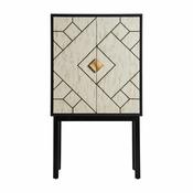 Carrick 2 Door Cabinet - Black &amp;amp; White image