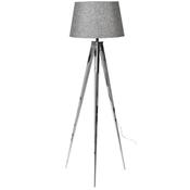 Chrome Tripod Floor Lamp with shade image
