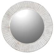 Round Off White Metal Mirror image
