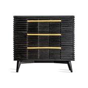 Palermo 3 Drawer Chest - Black image