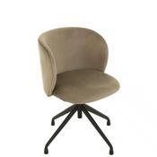 Celia Grey Velvet Swivel Chair