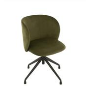 Celia Green Velvet Swivel Chair