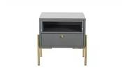 Muireann Bedside Table - Grey &amp;amp; Gold image