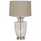 Shaped Smoked Glass Table Lamp