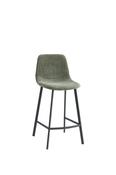 Counter Stool Tavolo - Green Fabric Seat- Height 65cm