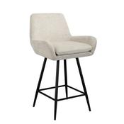Linsey Swivel Counter Stool - Beige Chenille image