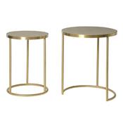 Set of 2 Faux Shagreen Nest of Tables