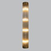 Wade Antique Brass Finish Long Wall Lamp