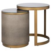 Berlin End Tables Set of 2 incl. glass image