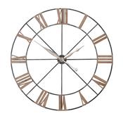 Large Rustic Metal Skeleton Clock Roman Numerals