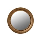Gold Hammered Rim Round Mirror - 88cm image