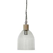 Saxon Wood and Glass Pendant Light