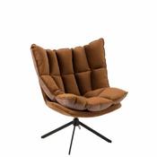 Florence Brown Velvet Swivel Chair