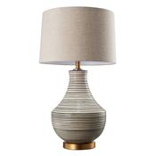 Lyra Ceramic Table Lamp with Oatmeal Shade