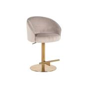 Swivel Bar Stool -  Khaki Velvet image
