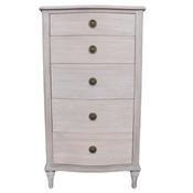 5 Drawer Tallboy White Wash - The Wexford Collection